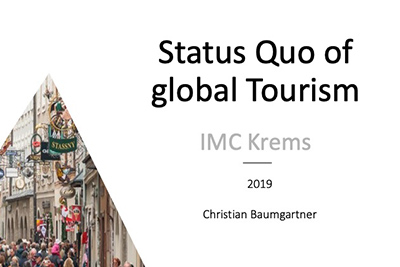 Cover about the Status Quo of global tourism