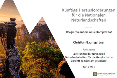 Deckblatt "Künftige Herausforderungen für die Nationalen Naturlandschaften"