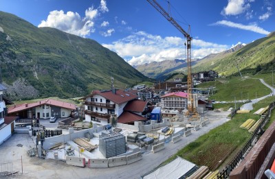 Construction site in Obergurgl